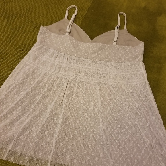 SOLD..MICHAEL KORS Babydoll Lace Tank Top-M - Picture 2 of 3